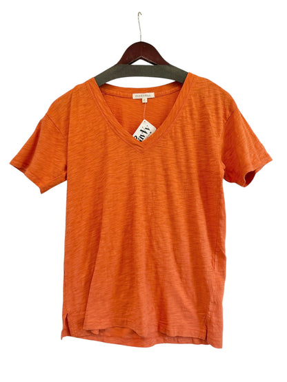 Short Sleeve V-Neck Boxy Tee in lunar bronze by Mododoc
