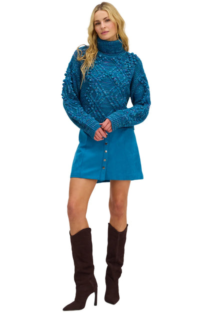 Daphne Sweater in teal multi by Allison