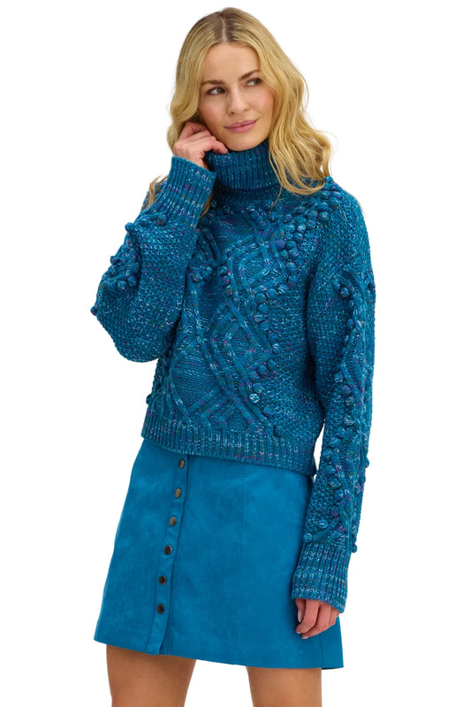 Daphne Sweater in teal multi by Allison