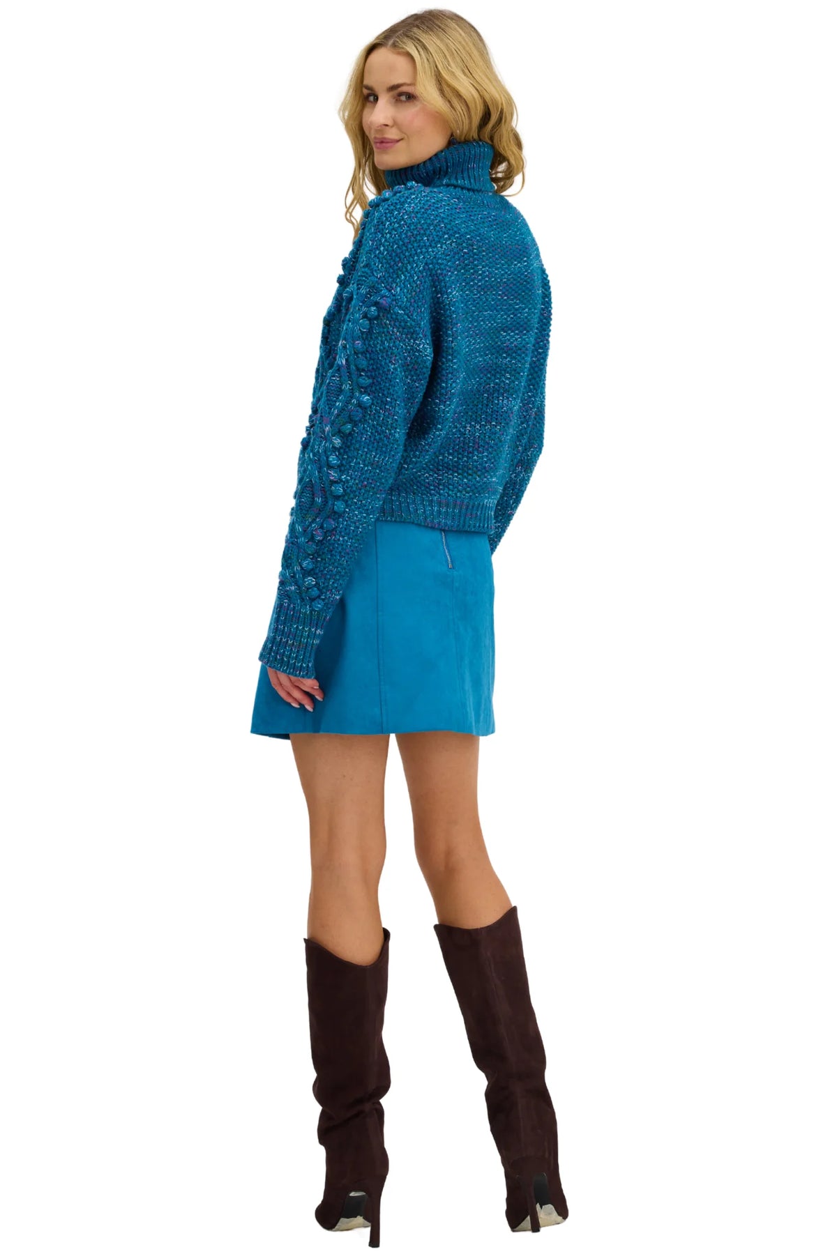 Daphne Sweater in teal multi by Allison