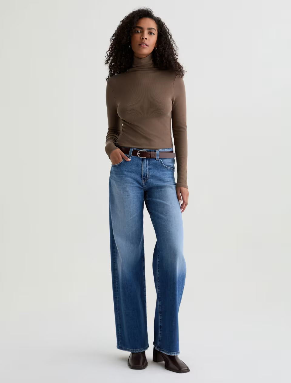 Adria Low Rise Wide Leg in headline by AG