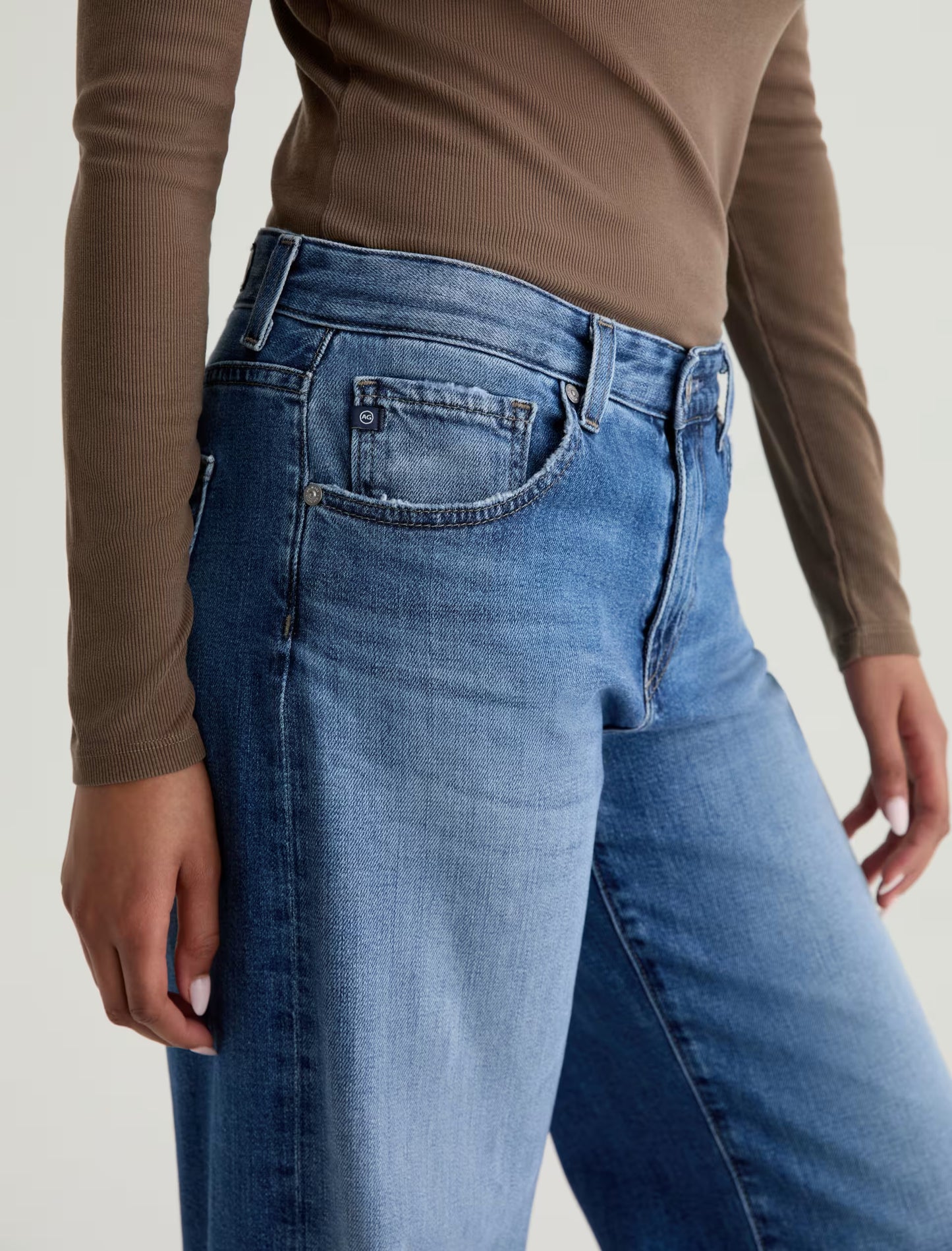 Adria Low Rise Wide Leg in headline by AG