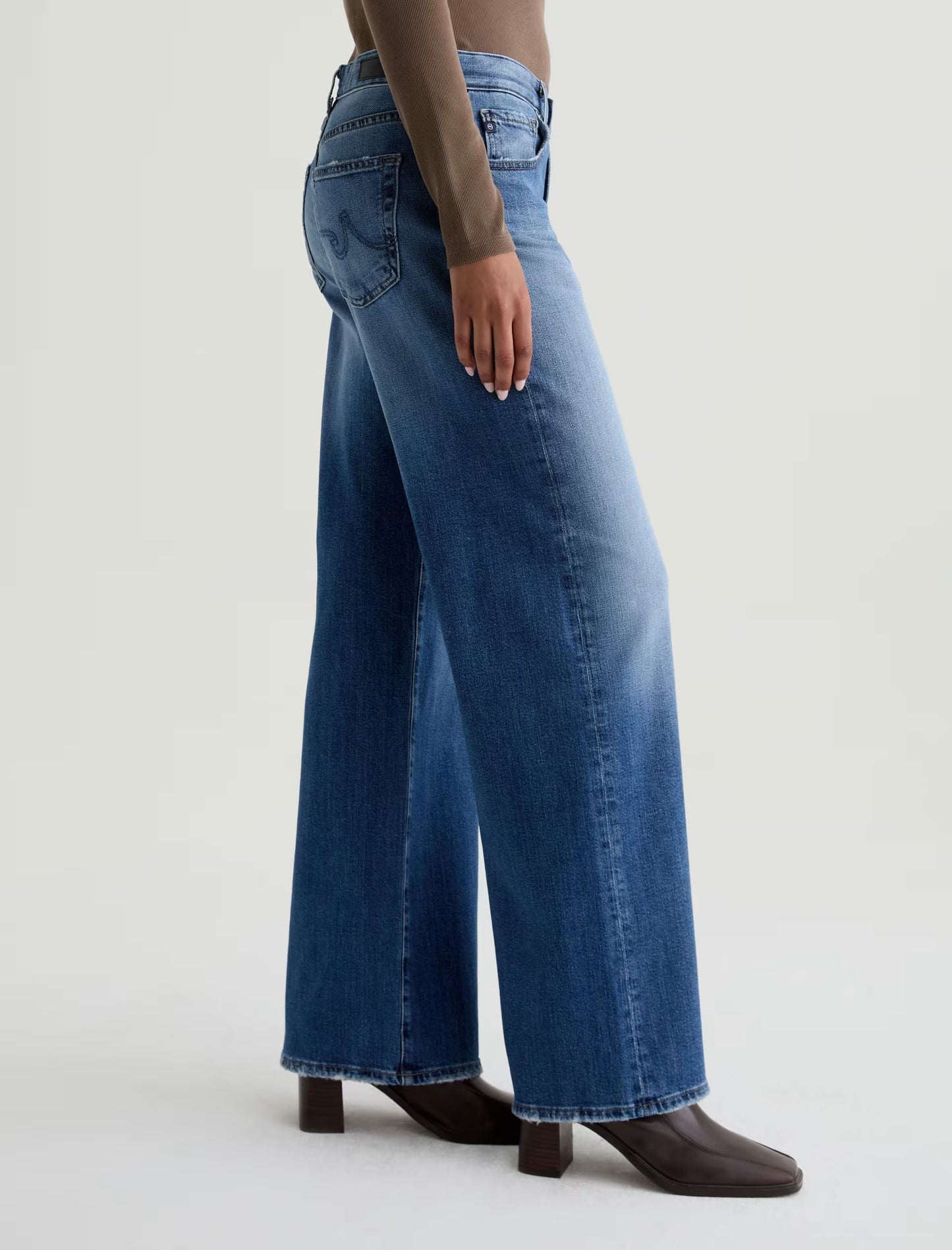 Adria Low Rise Wide Leg in headline by AG