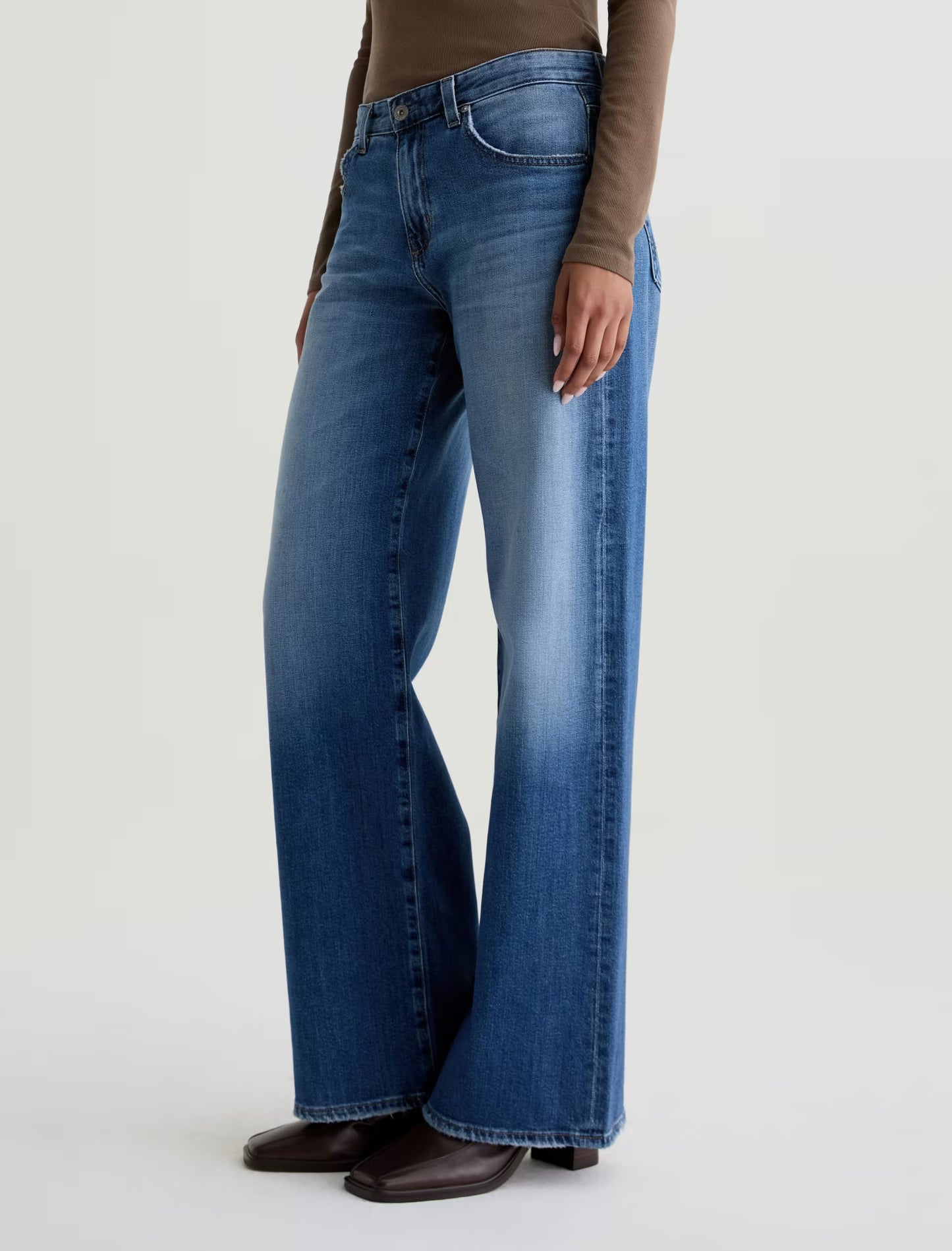 Adria Low Rise Wide Leg in headline by AG
