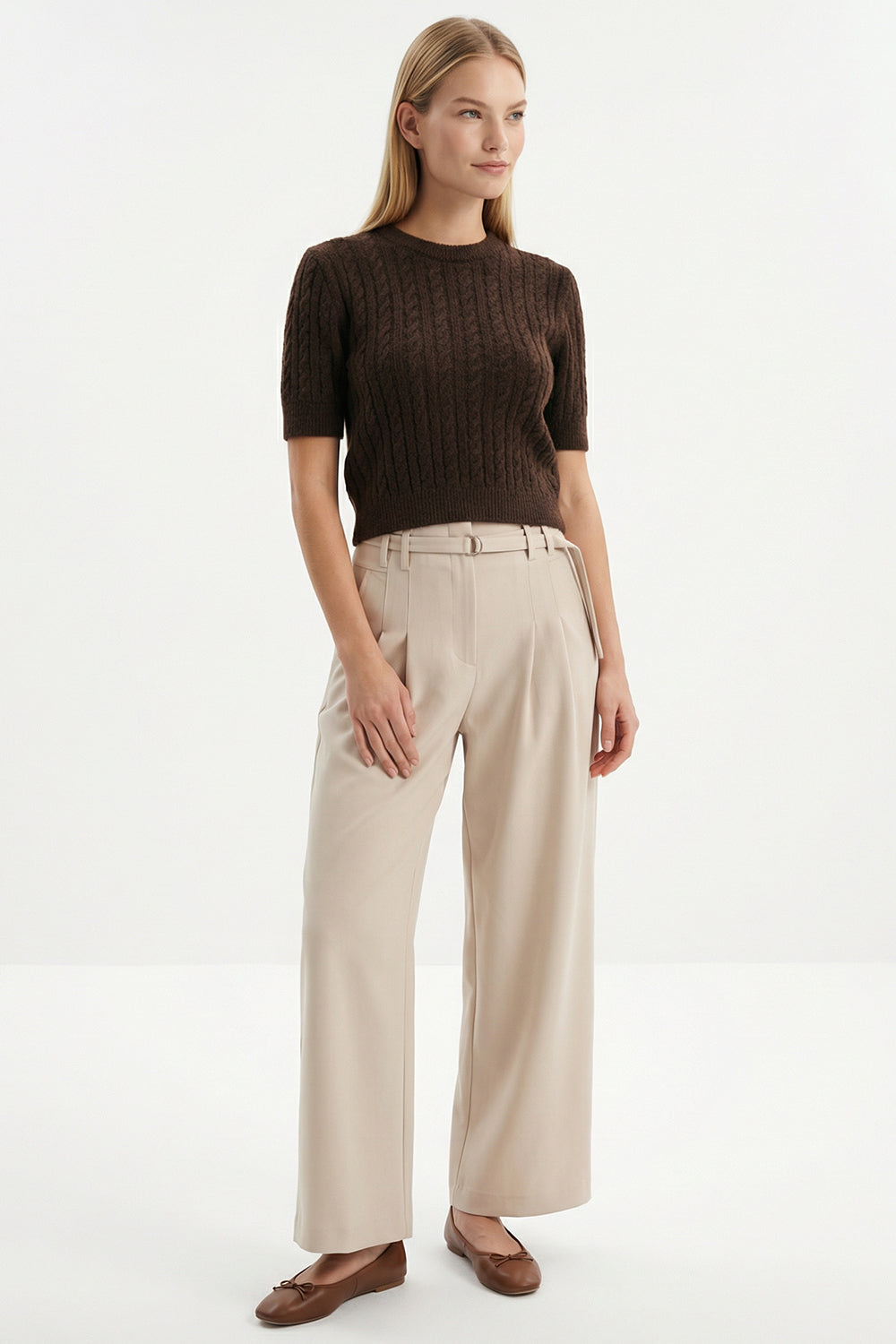 Tulipis Pants in cream by Exquise