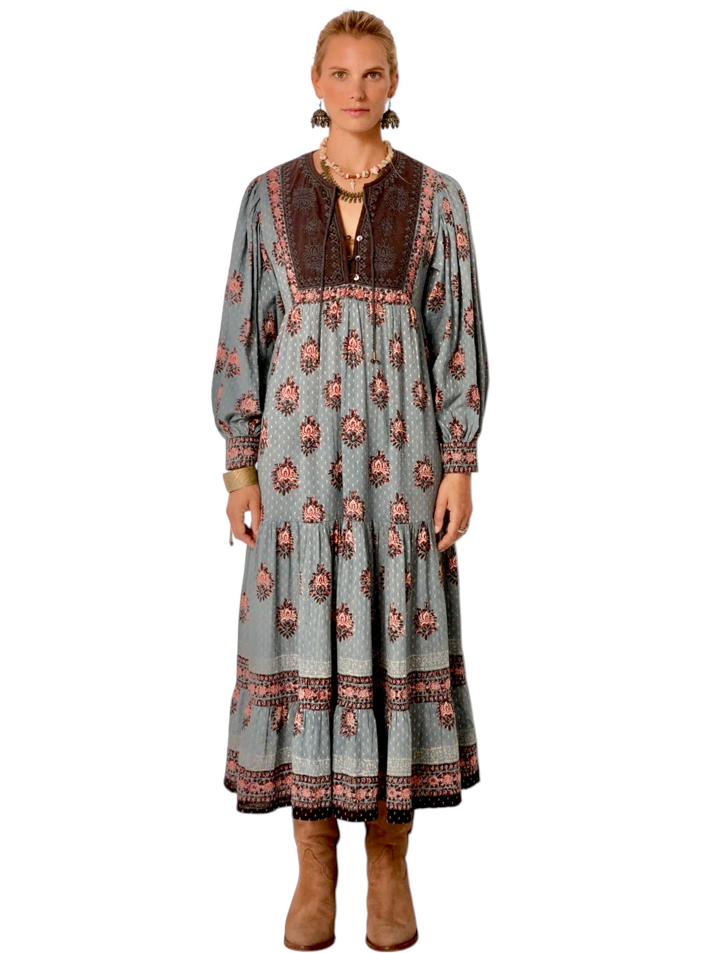 Allegra Dress in cerulean mist by Maison Hotel