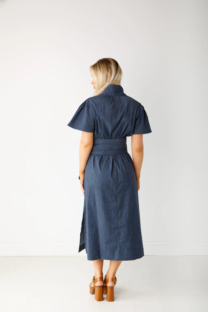 Gretchen Maxi Dress in stretch denim by Holly Shae