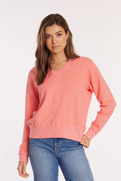 Deep V-neck Pullover in lilac frost by Mododoc