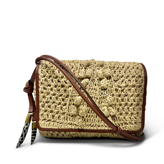 Savannah Shoulder Bag Aran Raffia in natural brown by Kempton