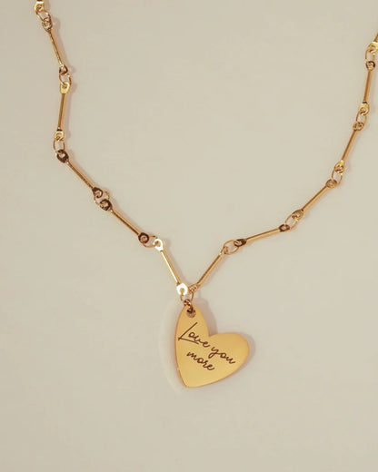 Lovey Dovey Bar Necklace Necklace in gold by Kozakh