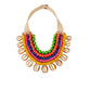 Cowrie Collar Necklace in beaded colorblox by Twine & Twig