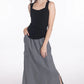 Linen Cargo Skirt in khaki by Luna Luz