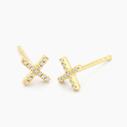 Hug It Out Stud Earring in gold by Ella Stein