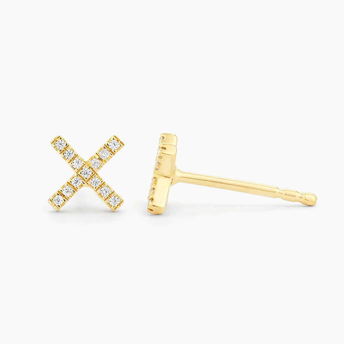 Hug It Out Stud Earring in gold by Ella Stein