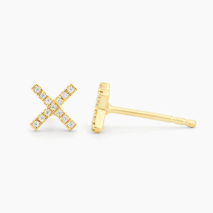 Hug It Out Stud Earring in gold by Ella Stein