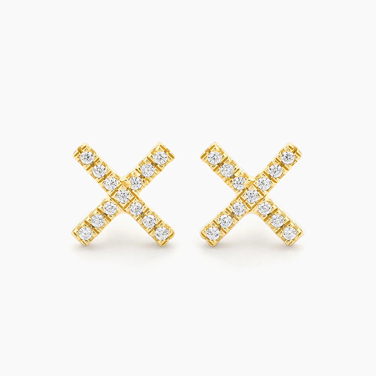 Hug It Out Stud Earring in gold by Ella Stein