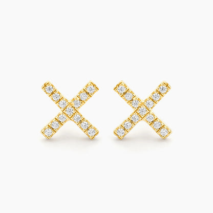 Hug It Out Stud Earring in gold by Ella Stein