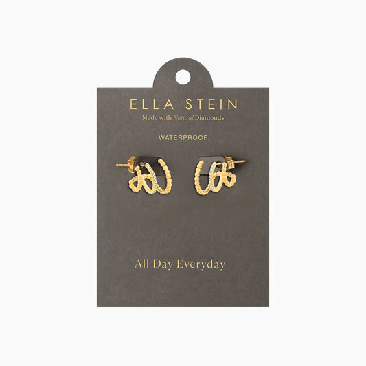 Chart Your Course Hoop Earring in gold by Ella Stein