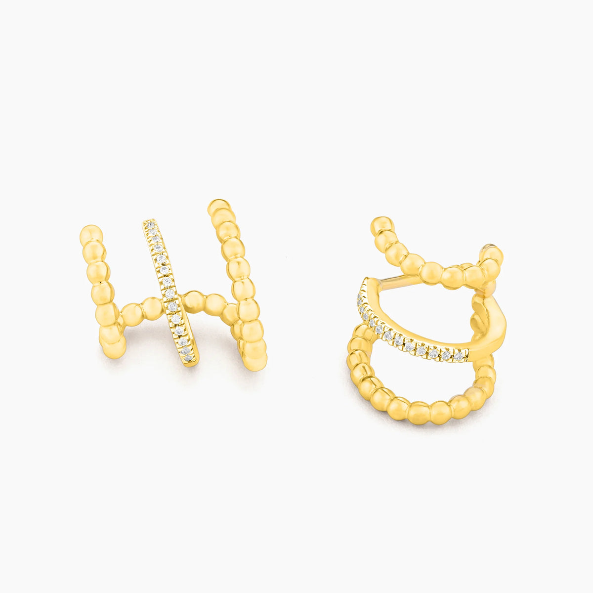 Chart Your Course Hoop Earring in gold by Ella Stein