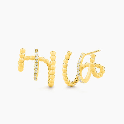 Chart Your Course Hoop Earring in gold by Ella Stein