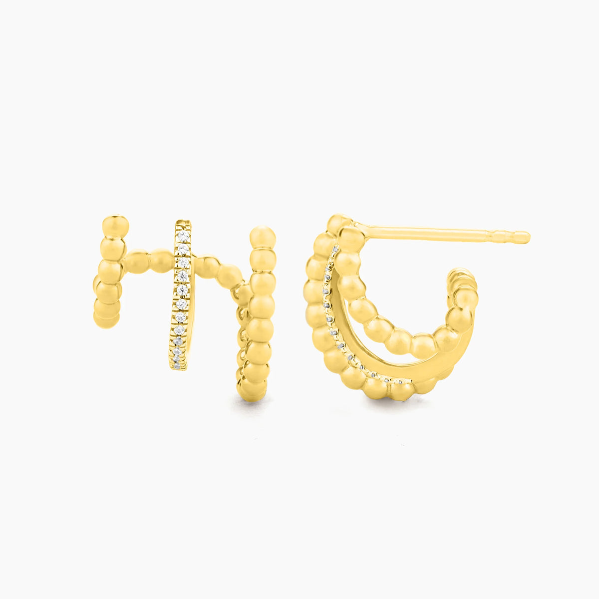 Chart Your Course Hoop Earring in gold by Ella Stein