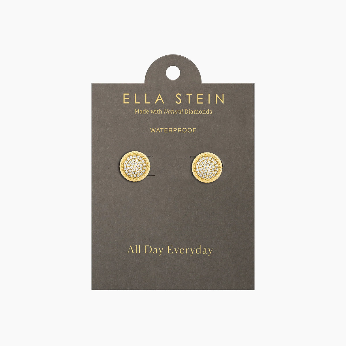 Circle Rope Stud Earring in gold by Ella Stein