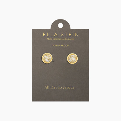 Circle Rope Stud Earring in gold by Ella Stein