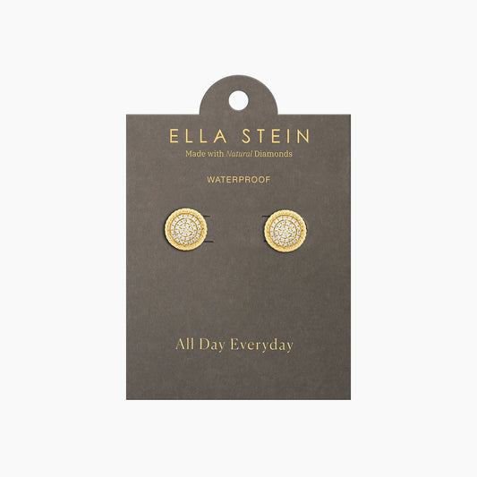 Circle Rope Stud Earring in gold by Ella Stein