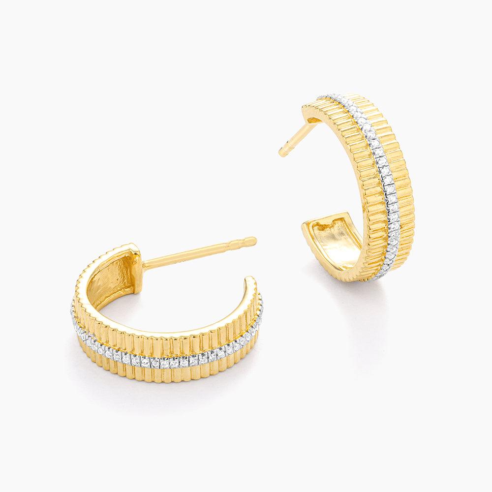Groovy Bar Hoop Earrings in gold by Ella Stein
