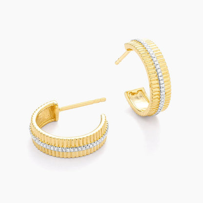 Groovy Bar Hoop Earrings in gold by Ella Stein