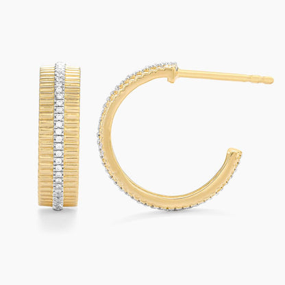 Groovy Bar Hoop Earrings in gold by Ella Stein