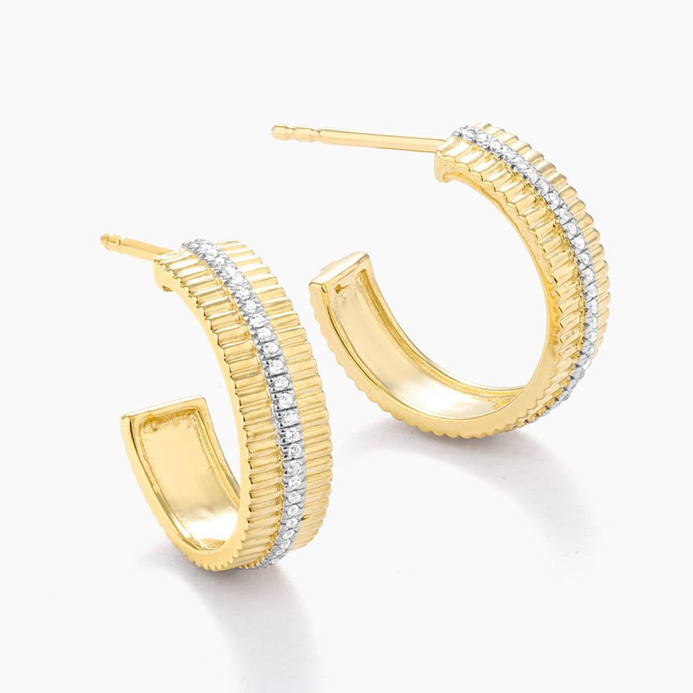 Groovy Bar Hoop Earrings in gold by Ella Stein