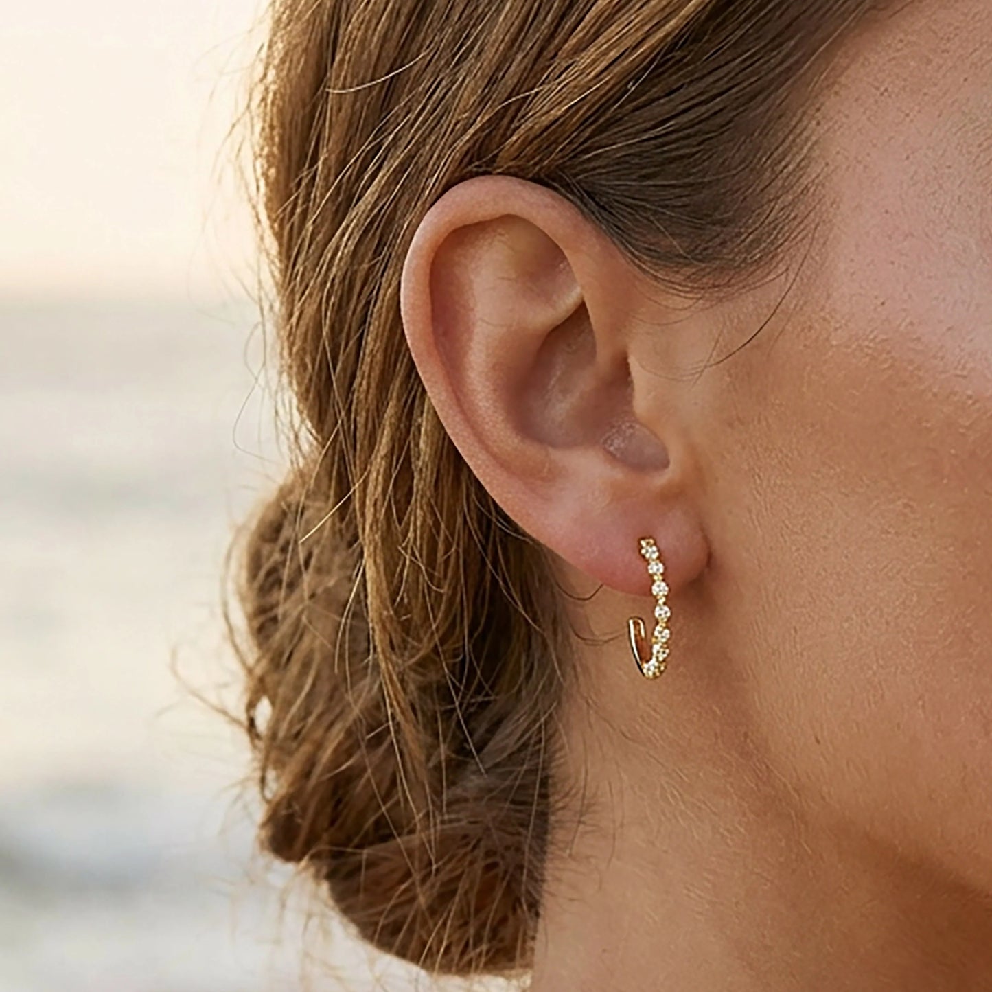 Classic Hoop Earrings in gold by Ella Stein