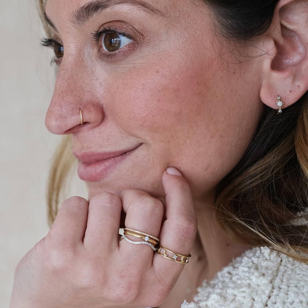 Star of the Show Hoop Earrings in gold by Ella Stein