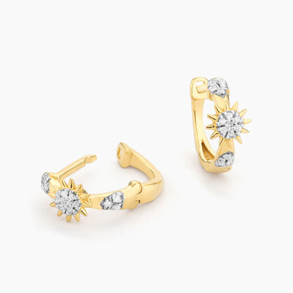 Star of the Show Hoop Earrings in gold by Ella Stein