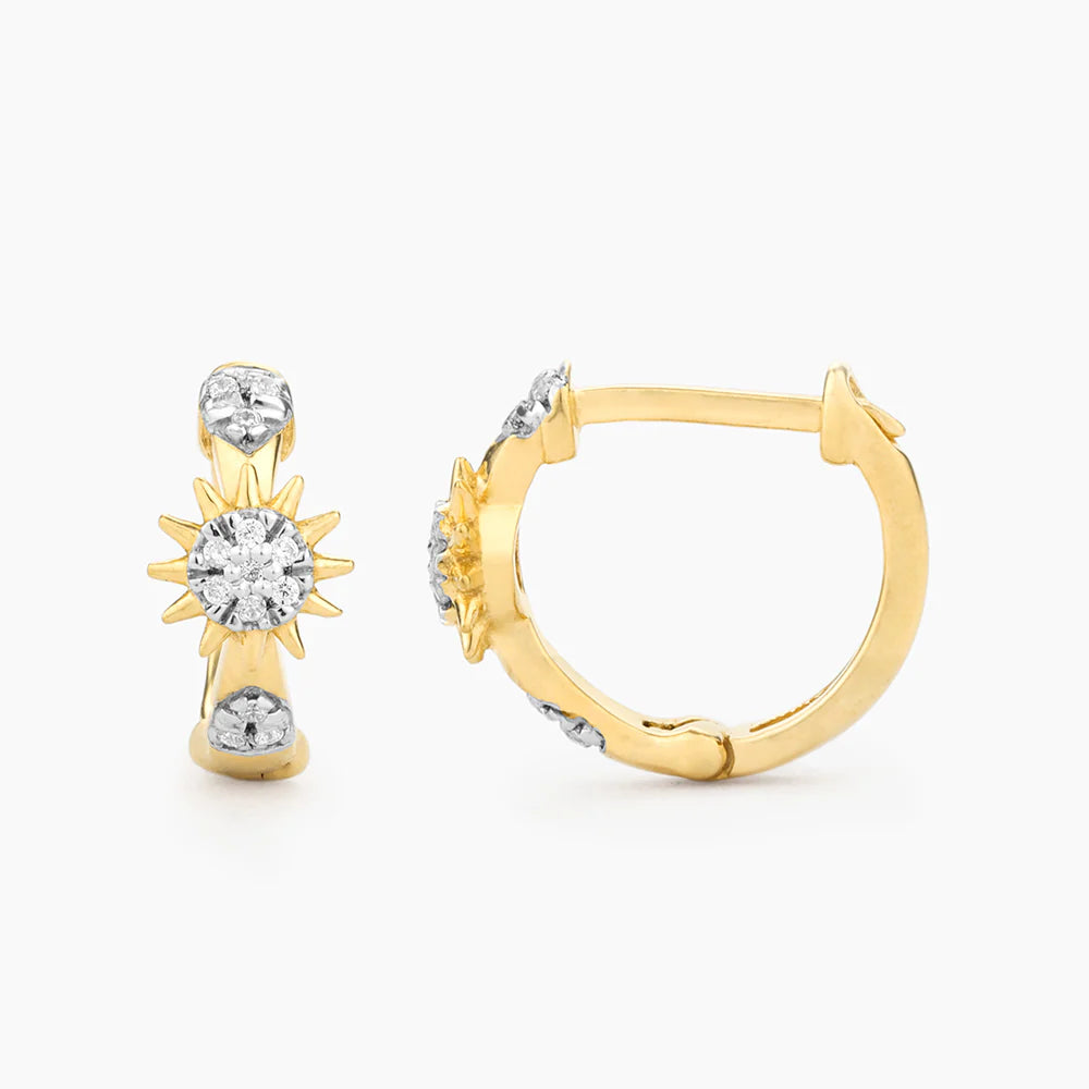 Star of the Show Hoop Earrings in gold by Ella Stein