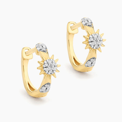 Star of the Show Hoop Earrings in gold by Ella Stein