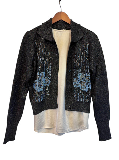 Aceline Embellished Sweater in black by Blank