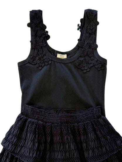 Tasha Knit Top in soft black by Dylan