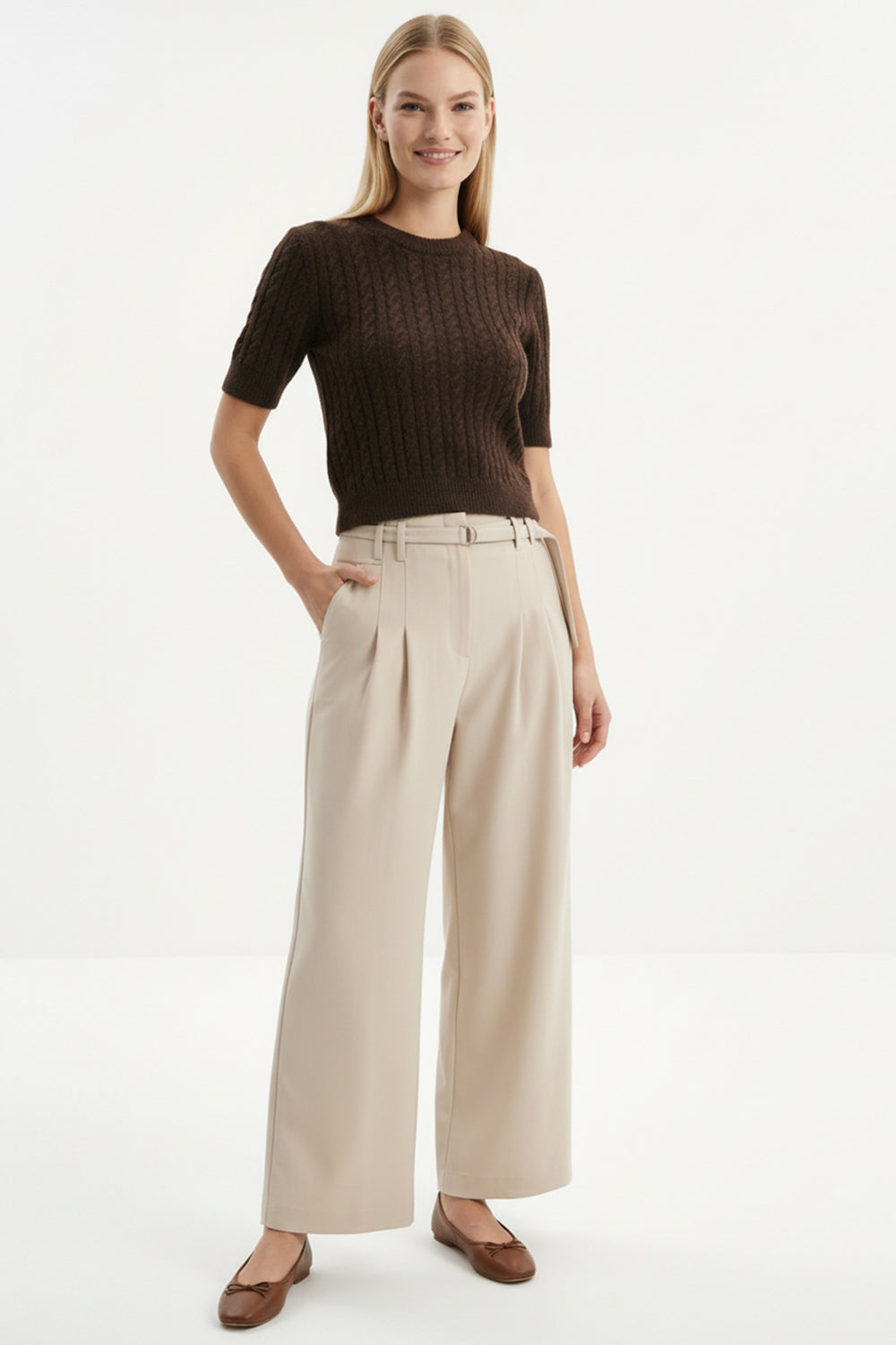 Tulipis Pants in cream by Exquise