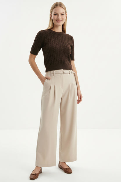 Tulipis Pants in cream by Exquise
