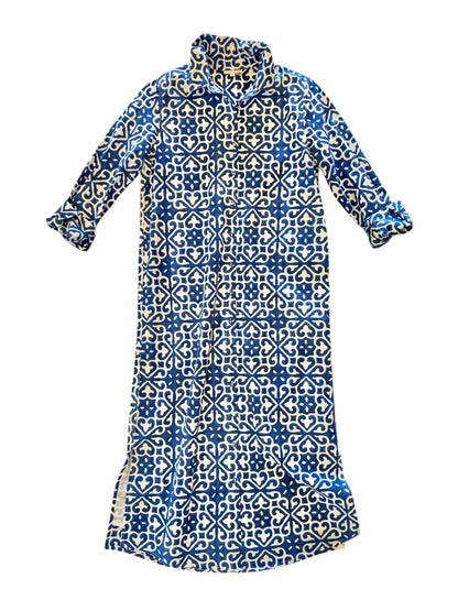 Russell Shirt Dress in blue/white by Fitzroy & Willa