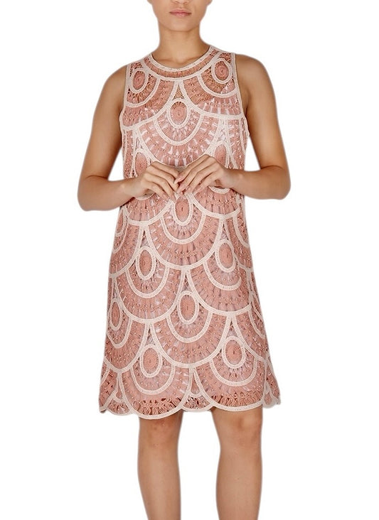 Raffella Beaded Shift Dress in blush by Conditions Apply