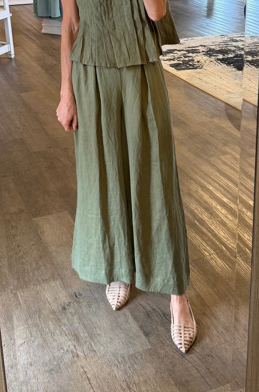 Atlas Pant in sage by Bel Kazan