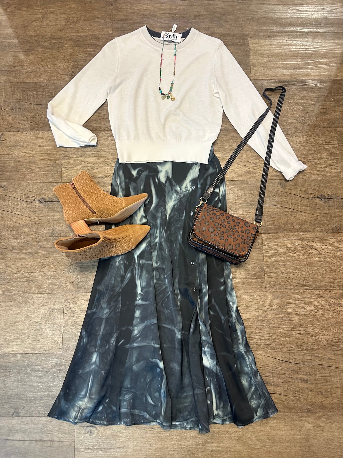 Marble Brigitte Skirt in shadows by Maison Hotel