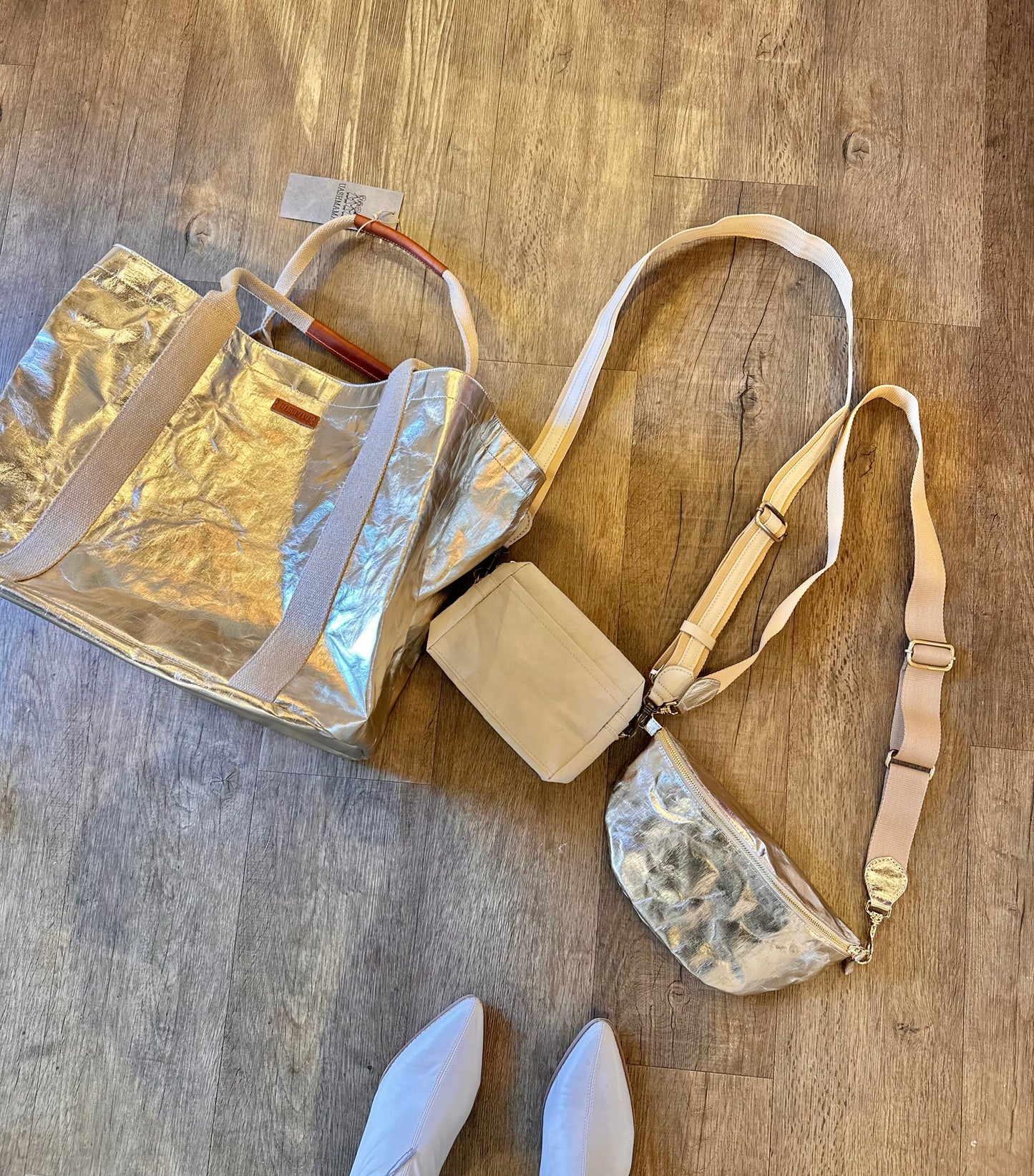 Giulia Carryall Tote Large Bag in Platino by Uashmama