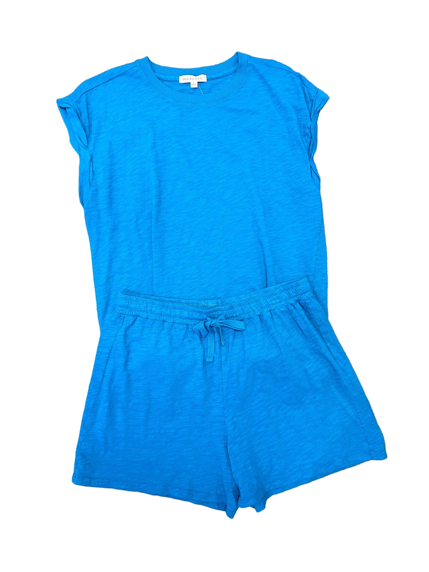 Easy Pull On Drawstring Shorts in sea siren by Mododoc