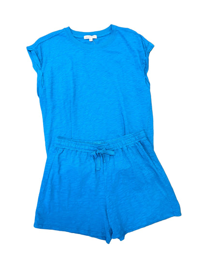 Easy Pull On Drawstring Shorts in sea siren by Mododoc