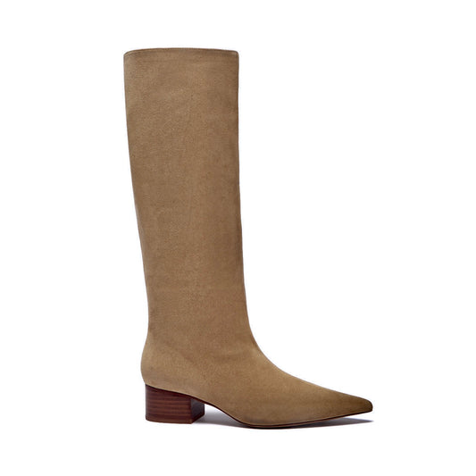 Kaias Suede Tall Boot in taupe by Silent D
