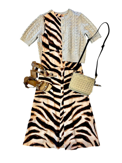 Claire Dress in zebra by Elizabeth James